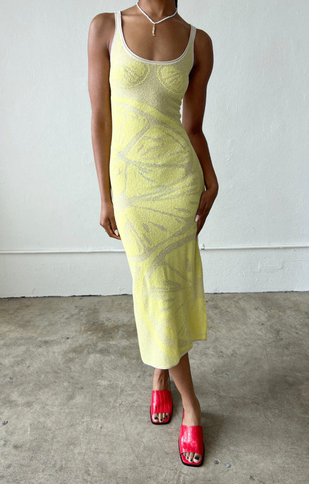 ワンピース House of Sunny Lemons on a Plate Sleeveless Dress Yellow House-of-Sunny-Lemons-On-A-